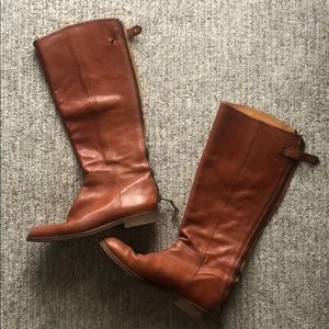 Madewell brown leather knee high boots